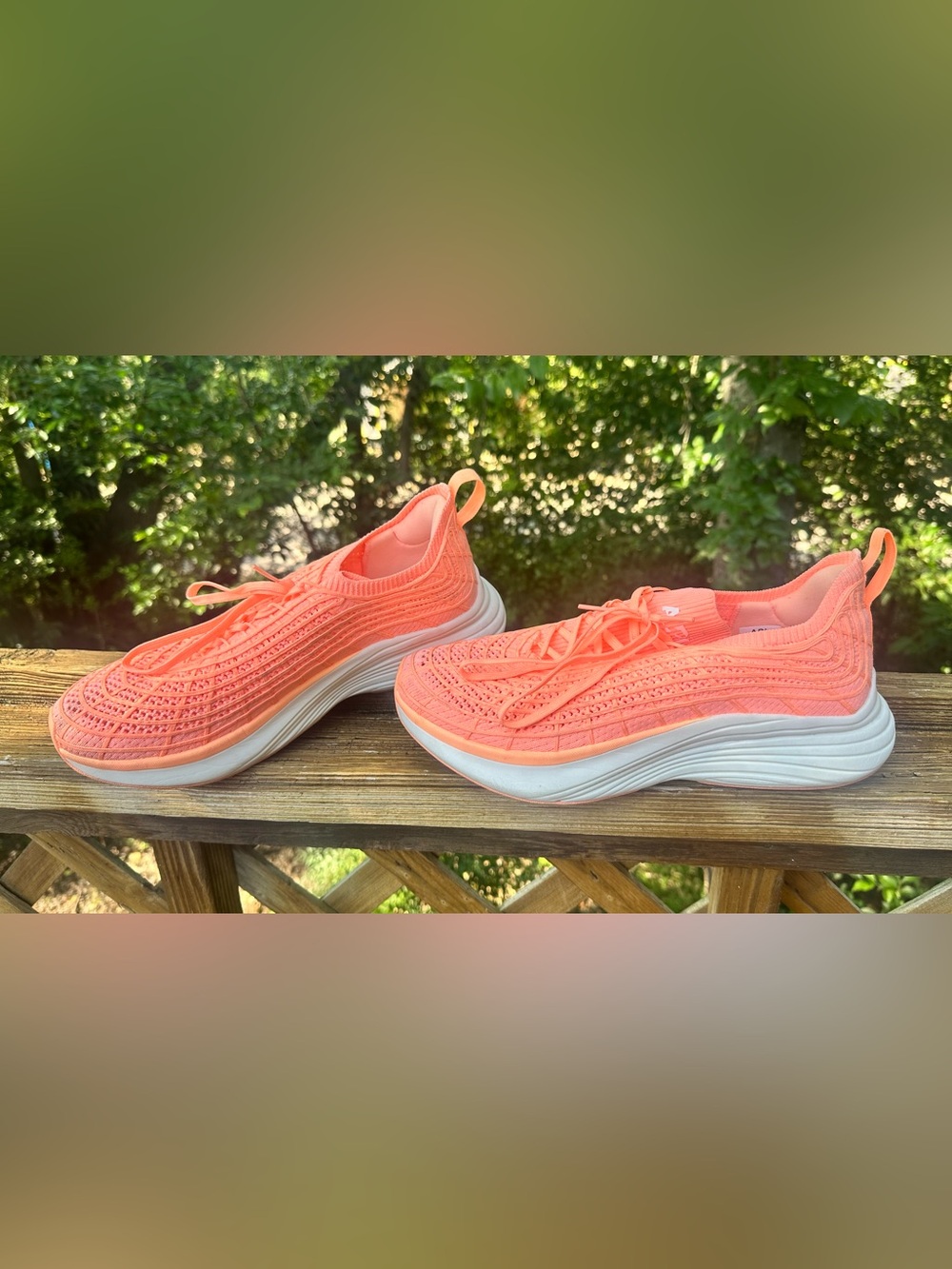 APL Techloom Zipline M Neon Coral Knit Sneaker - Picture 2 of 5